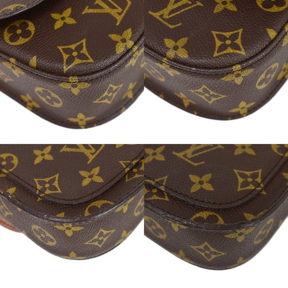Authentic LOUIS VUITTON Saint Cloud MM Shoulder Bag Monogram Leather Brown - Picture 7 of 16